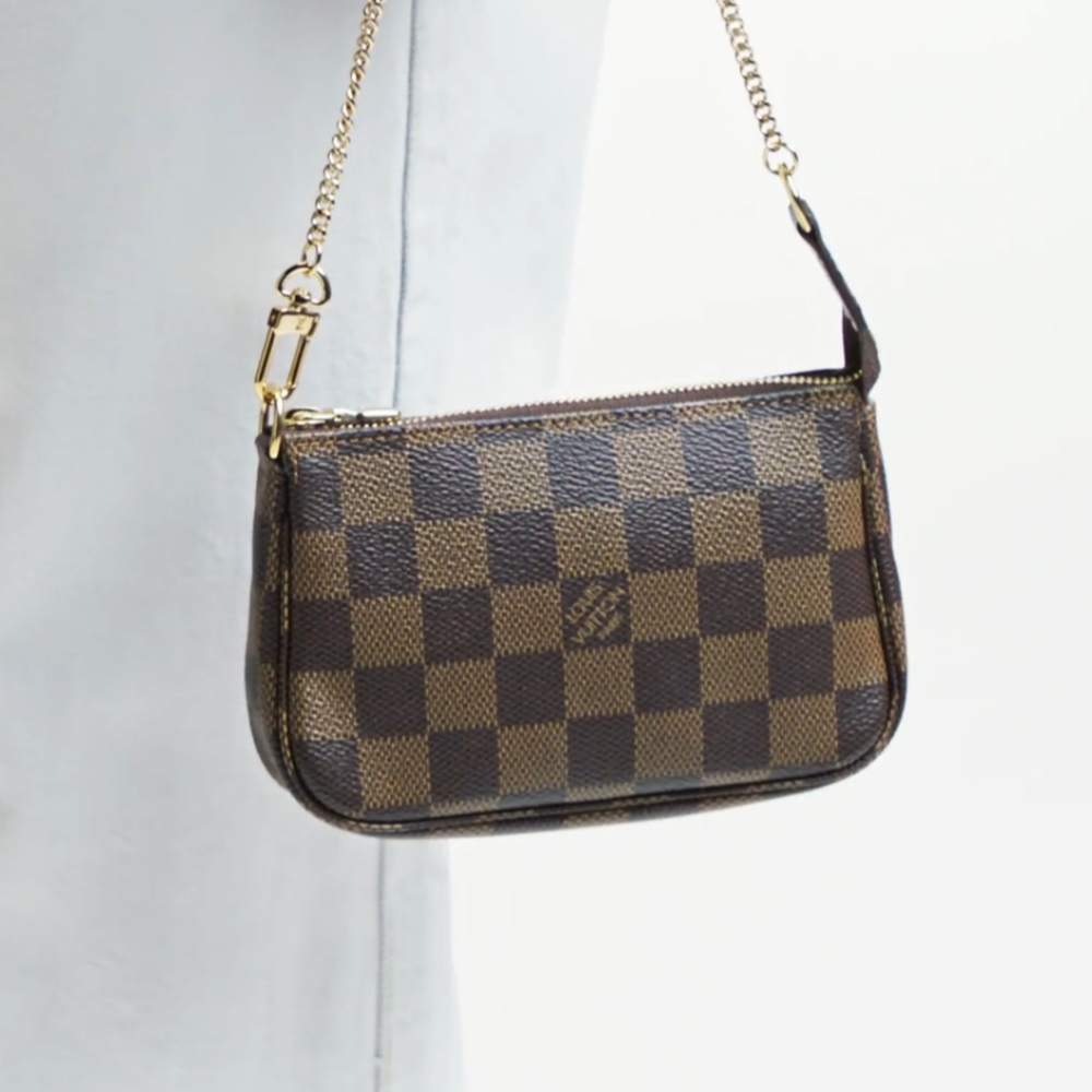 Louis Vuitton Mini Pochette Damier Ebene (Made in France)